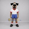 Custom Tan and White Dog Mascot Costume Adult Full Body Suit for Sports Events