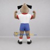 Custom Tan and White Dog Mascot Costume Adult Full Body Suit for Sports Events
