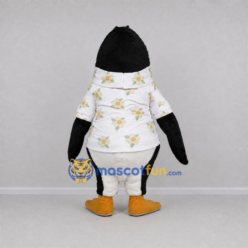 Custom Black and White Penguin Mascot Costume Adult Full Body Suit for Beach Events Custom Black and White Penguin Mascot Costume Adult Full Body Suit for Beach Events