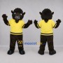 Custom Brown and Yellow Bison Mascot Costume Adult Full Body Suit for Sports Events