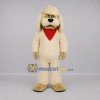 Custom Cream and Red Dog Mascot Costume Adult Full Body Suit for School Events Custom Cream and Red Dog Mascot Costume Adult Full Body Suit for School Events