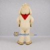 Custom Cream and Red Dog Mascot Costume Adult Full Body Suit for School Events Custom Cream and Red Dog Mascot Costume Adult Full Body Suit for School Events