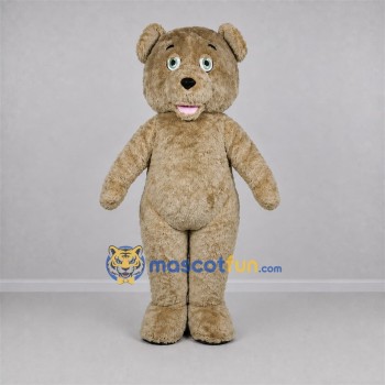 Custom Tan Teddy Bear Mascot Costume Adult Full Body Suit for School Events Custom Tan Teddy Bear Mascot Costume Adult Full Body Suit for School Events