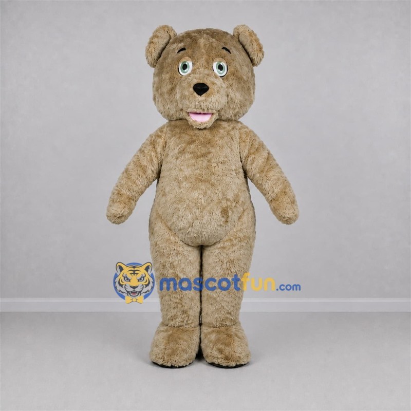 Custom Tan Teddy Bear Mascot Costume Adult Full Body Suit for School Events Custom Tan Teddy Bear Mascot Costume Adult Full Body Suit for School Events