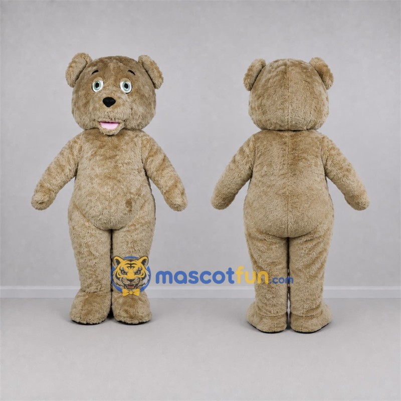 Custom Tan Teddy Bear Mascot Costume Adult Full Body Suit for School Events Custom Tan Teddy Bear Mascot Costume Adult Full Body Suit for School Events