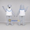 Custom Gray and White Dolphin Mascot Costume Adult Full Body Suit for Marine Events Custom Gray and White Dolphin Mascot Costume Adult Full Body Suit for Marine Events