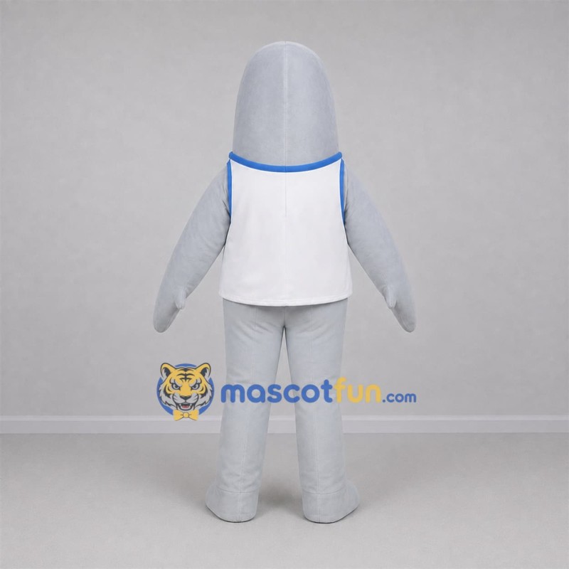 Custom Gray and White Dolphin Mascot Costume Adult Full Body Suit for Marine Events Custom Gray and White Dolphin Mascot Costume Adult Full Body Suit for Marine Events
