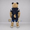 Custom Tan and Navy Blue Cougar Mascot Costume Adult Full Body Suit for Football Games