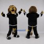 Custom Tan and Black Lion Mascot Costume Adult Full Body Suit for Sports Events