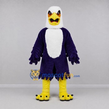 Custom Purple and White Eagle Mascot Costume Adult Full Body Suit for Sports Events Custom Purple and White Eagle Mascot Costume Adult Full Body Suit for Sports Events