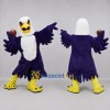Custom Purple and White Eagle Mascot Costume Adult Full Body Suit for Sports Events