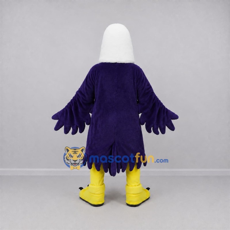 Custom Purple and White Eagle Mascot Costume Adult Full Body Suit for Sports Events