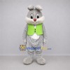 Custom Gray and Green Easter Bunny Mascot Costume Adult Full Body Suit for Easter Egg Hunts Custom Gray and Green Easter Bunny Mascot Costume Adult Full Body Suit for Easter Egg Hunts