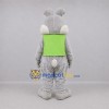 Custom Gray and Green Easter Bunny Mascot Costume Adult Full Body Suit for Easter Egg Hunts Custom Gray and Green Easter Bunny Mascot Costume Adult Full Body Suit for Easter Egg Hunts