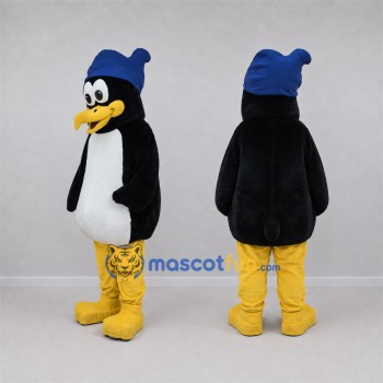 Custom Black and White Penguin Mascot Costume Adult Full Body Suit for Winter Events