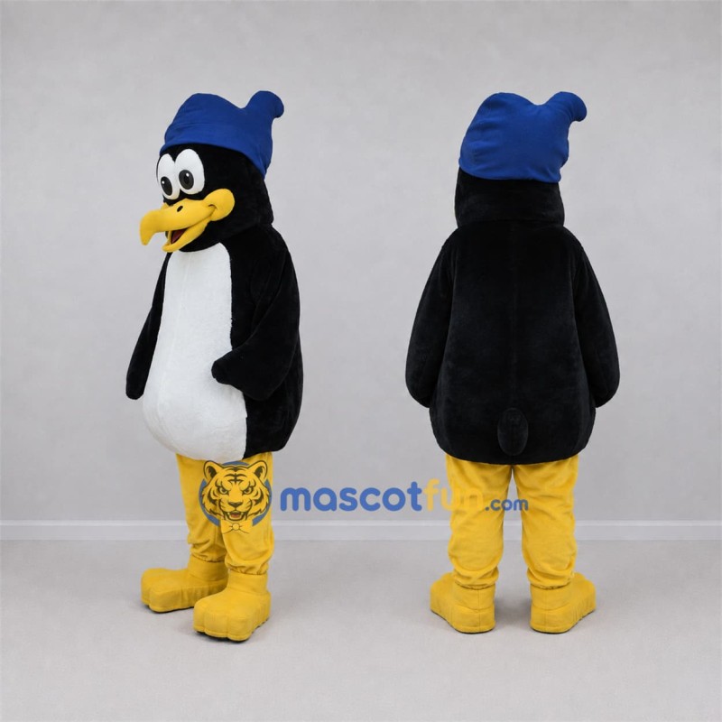 Custom Black and White Penguin Mascot Costume Adult Full Body Suit for Winter Events Custom Black and White Penguin Mascot Costume Adult Full Body Suit for Winter Events