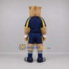 Custom Tan and Navy Blue Terrier Dog Mascot Costume Adult Full Body Suit for Sports Events