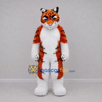 Custom Orange and White Tiger Mascot Costume Adult Full Body Suit for Jungle Events
