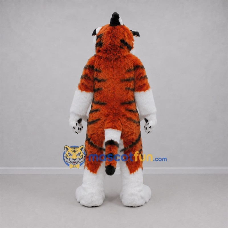 Custom Orange and White Tiger Mascot Costume Adult Full Body Suit for Jungle Events Custom Orange and White Tiger Mascot Costume Adult Full Body Suit for Jungle Events