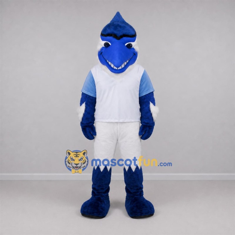 Custom Blue and White Blue Jay Mascot Costume Adult Full Body Suit for Sports Events Custom Blue and White Blue Jay Mascot Costume Adult Full Body Suit for Sports Events