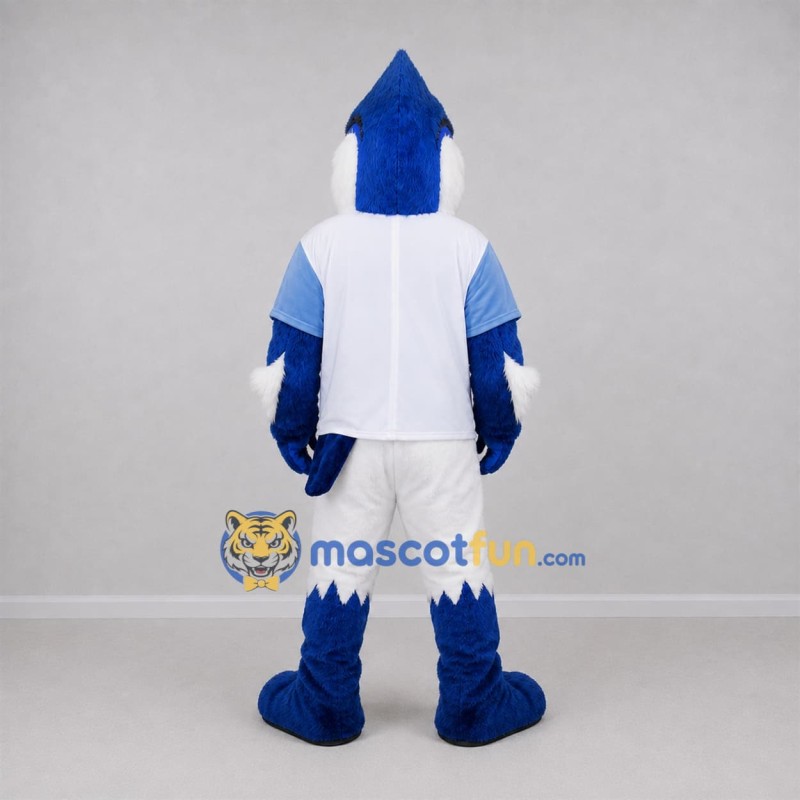 Custom Blue and White Blue Jay Mascot Costume Adult Full Body Suit for Sports Events Custom Blue and White Blue Jay Mascot Costume Adult Full Body Suit for Sports Events