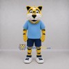 Custom Yellow and Blue Tiger Mascot Costume Adult Full Body Suit for Sports Events
