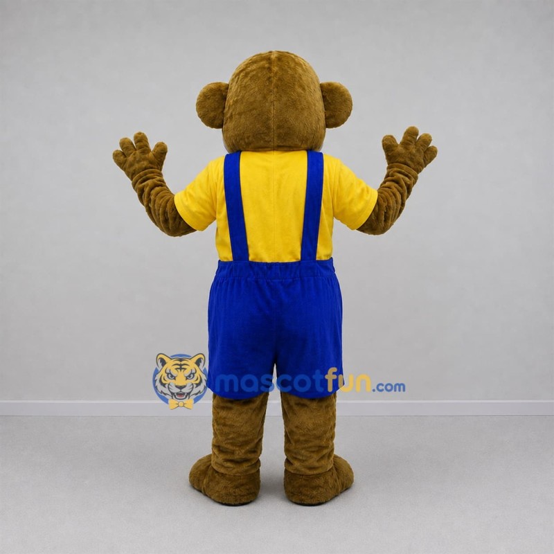 Custom Brown and Yellow Monkey Mascot Costume Adult Full Body Suit for School Events Custom Brown and Yellow Monkey Mascot Costume Adult Full Body Suit for School Events