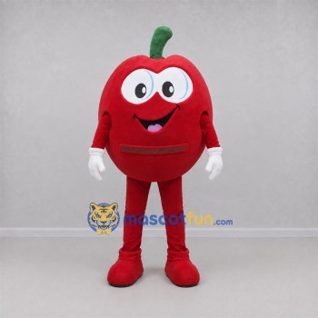 Custom Red and Green Apple Mascot Costume Adult Full Body Suit for Healthy Eating Events Custom Red and Green Apple Mascot Costume Adult Full Body Suit for Healthy Eating Events