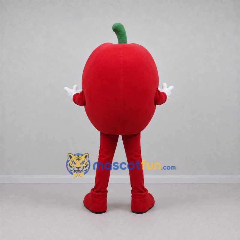 Custom Red and Green Apple Mascot Costume Adult Full Body Suit for Healthy Eating Events
