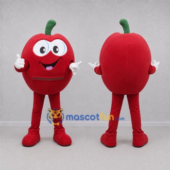 Custom Red and Green Apple Mascot Costume Adult Full Body Suit for Healthy Eating Events