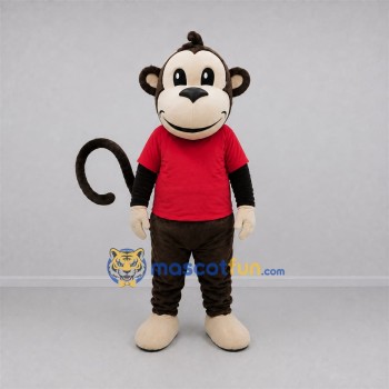 Custom Brown and Red Monkey Mascot Costume Adult Full Body Suit for Jungle Events Custom Brown and Red Monkey Mascot Costume Adult Full Body Suit for Jungle Events