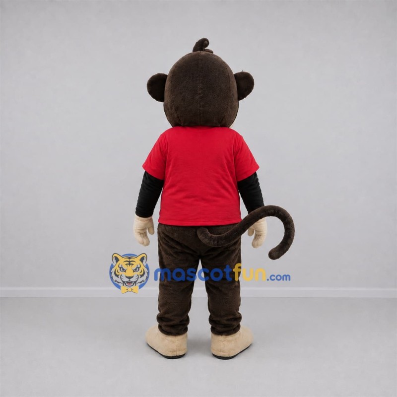 Custom Brown and Red Monkey Mascot Costume Adult Full Body Suit for Jungle Events Custom Brown and Red Monkey Mascot Costume Adult Full Body Suit for Jungle Events