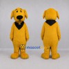 Custom Golden Yellow and Black Dog Mascot Costume Adult Full Body Suit for School Events Custom Golden Yellow and Black Dog Mascot Costume Adult Full Body Suit for School Events