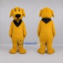 Custom Golden Yellow and Black Dog Mascot Costume Adult Full Body Suit for School Events