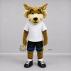 Custom Brown and White Fox Mascot Costume Adult Full Body Suit for Sports Events Custom Brown and White Fox Mascot Costume Adult Full Body Suit for Sports Events