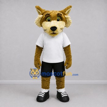 Custom Brown and White Fox Mascot Costume Adult Full Body Suit for Sports Events Custom Brown and White Fox Mascot Costume Adult Full Body Suit for Sports Events