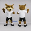 Custom Brown and White Fox Mascot Costume Adult Full Body Suit for Sports Events Custom Brown and White Fox Mascot Costume Adult Full Body Suit for Sports Events
