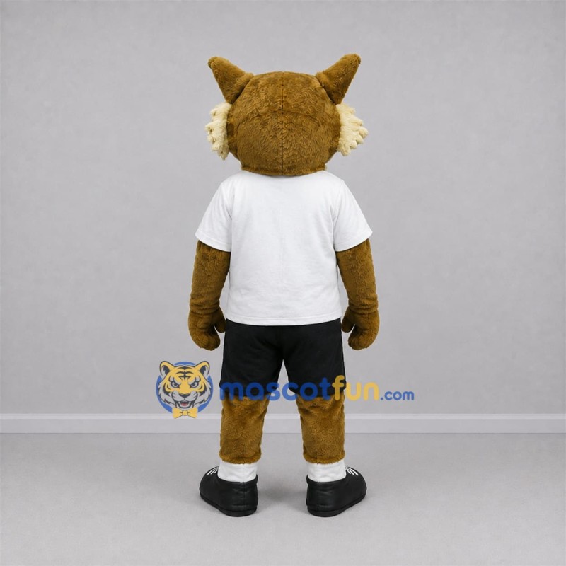 Custom Brown and White Fox Mascot Costume Adult Full Body Suit for Sports Events Custom Brown and White Fox Mascot Costume Adult Full Body Suit for Sports Events