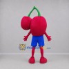 Custom Red and Green Cherries Mascot Costume Adult Full Body Suit for Food Festivals