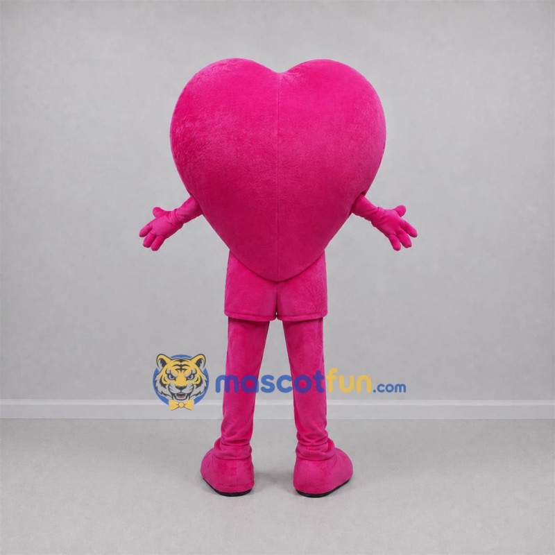 Custom Pink Heart Mascot Costume Adult Full Body Suit for Valentine Events Custom Pink Heart Mascot Costume Adult Full Body Suit for Valentine Events