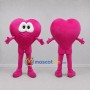 Custom Pink Heart Mascot Costume Adult Full Body Suit for Valentine Events