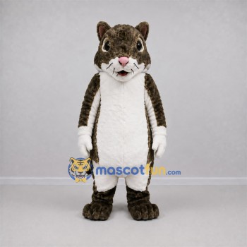 Custom Brown and White Mouse Mascot Costume Adult Full Body Suit for Pet Events Custom Brown and White Mouse Mascot Costume Adult Full Body Suit for Pet Events