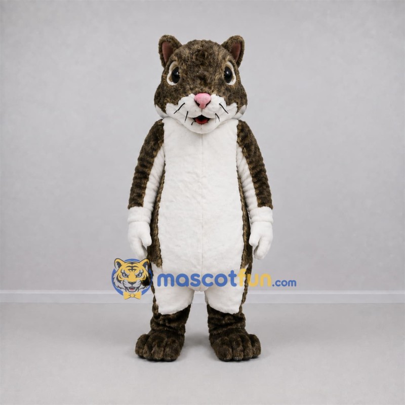 Custom Brown and White Mouse Mascot Costume Adult Full Body Suit for Pet Events Custom Brown and White Mouse Mascot Costume Adult Full Body Suit for Pet Events