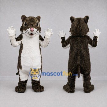 Custom Brown and White Mouse Mascot Costume Adult Full Body Suit for Pet Events