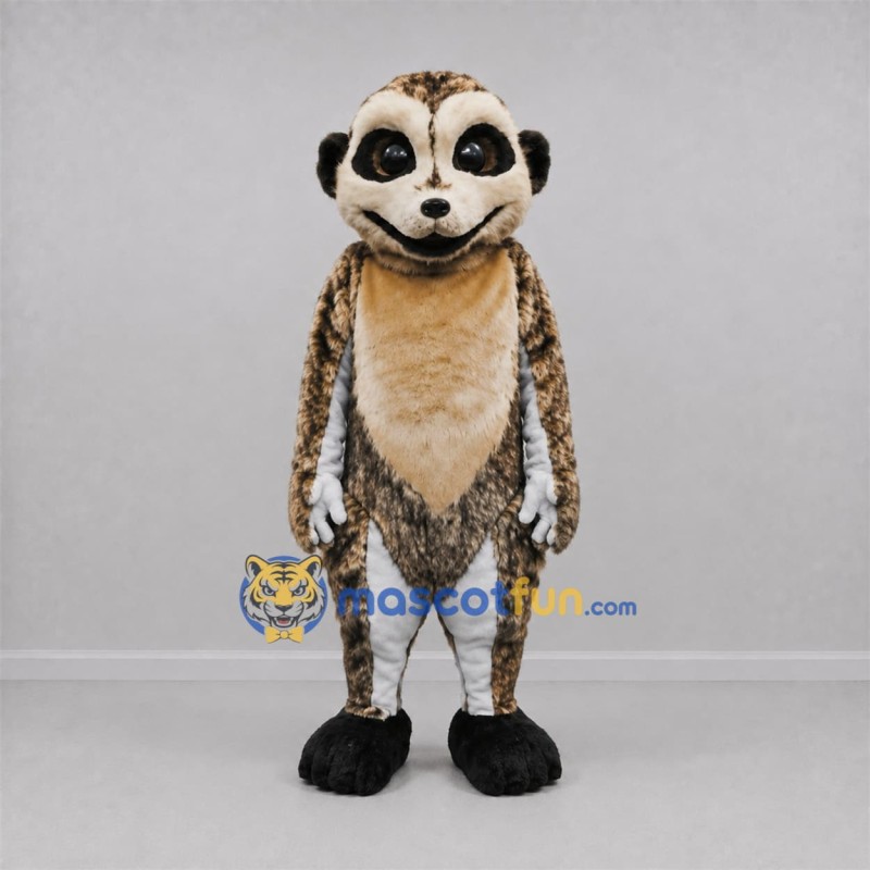 Custom Brown and Tan Meerkat Mascot Costume Adult Full Body Suit for Wildlife Events Custom Brown and Tan Meerkat Mascot Costume Adult Full Body Suit for Wildlife Events