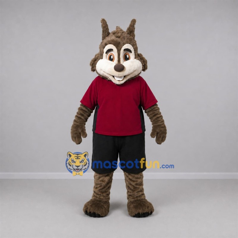 Custom Brown and Red Squirrel Mascot Costume Adult Full Body Suit for Woodland Events Custom Brown and Red Squirrel Mascot Costume Adult Full Body Suit for Woodland Events