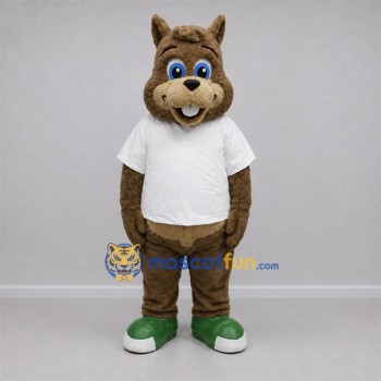 Custom Brown and White Squirrel Mascot Costume Adult Full Body Suit for Woodland Events