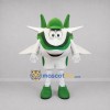 Custom White and Green Airplane Mascot Costume Adult Full Body Suit for Aviation Events Custom White and Green Airplane Mascot Costume Adult Full Body Suit for Aviation Events