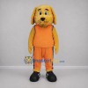 Custom Golden Yellow and Orange Dog Mascot Costume Adult Full Body Suit for Sports Events Custom Golden Yellow and Orange Dog Mascot Costume Adult Full Body Suit for Sports Events