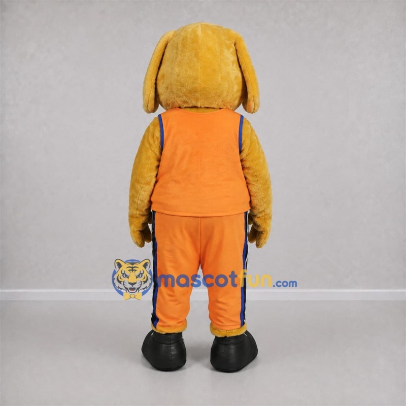 Custom Golden Yellow and Orange Dog Mascot Costume Adult Full Body Suit for Sports Events Custom Golden Yellow and Orange Dog Mascot Costume Adult Full Body Suit for Sports Events